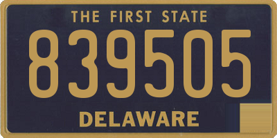 DE license plate 839505
