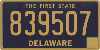 DE license plate 839507
