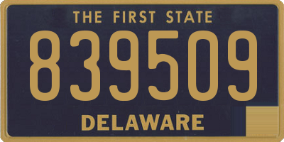 DE license plate 839509