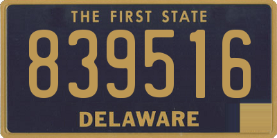 DE license plate 839516