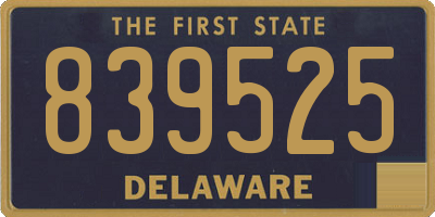 DE license plate 839525