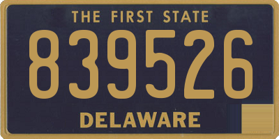 DE license plate 839526