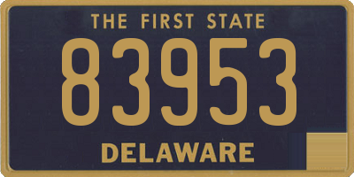 DE license plate 83953