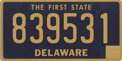 DE license plate 839531