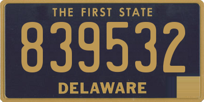 DE license plate 839532