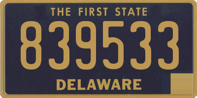 DE license plate 839533