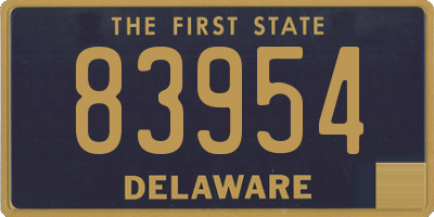 DE license plate 83954