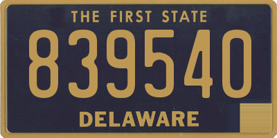 DE license plate 839540