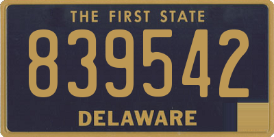 DE license plate 839542