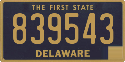 DE license plate 839543
