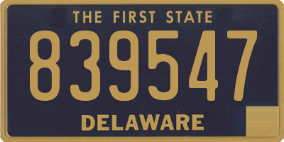 DE license plate 839547