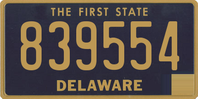 DE license plate 839554