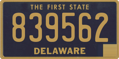 DE license plate 839562