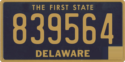 DE license plate 839564