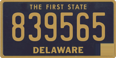 DE license plate 839565