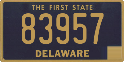 DE license plate 83957