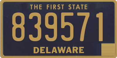 DE license plate 839571