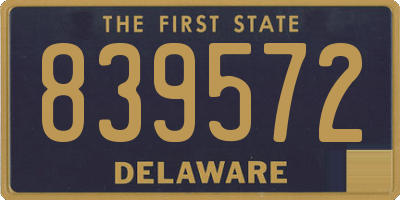 DE license plate 839572