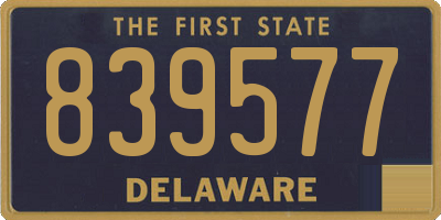 DE license plate 839577