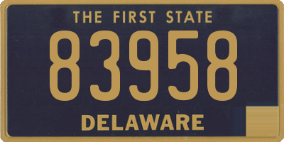 DE license plate 83958