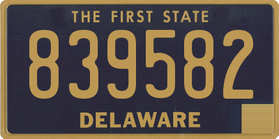 DE license plate 839582