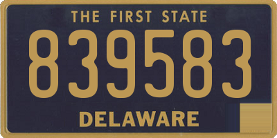 DE license plate 839583