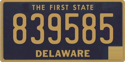 DE license plate 839585
