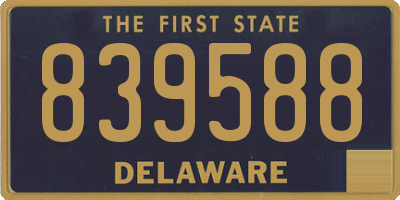 DE license plate 839588