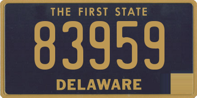 DE license plate 83959