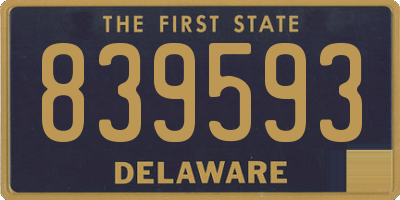 DE license plate 839593