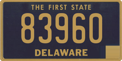 DE license plate 83960