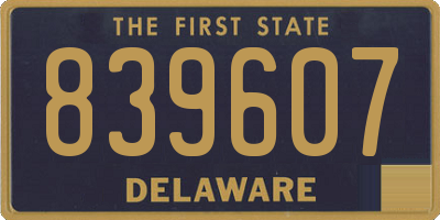 DE license plate 839607