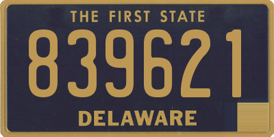 DE license plate 839621