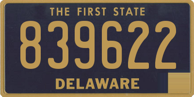 DE license plate 839622