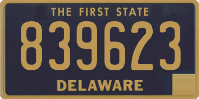 DE license plate 839623