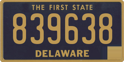DE license plate 839638