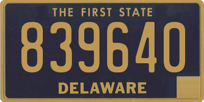 DE license plate 839640