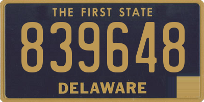 DE license plate 839648