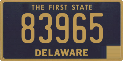 DE license plate 83965