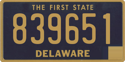 DE license plate 839651