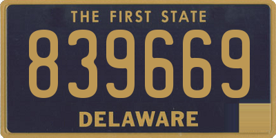 DE license plate 839669