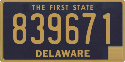 DE license plate 839671