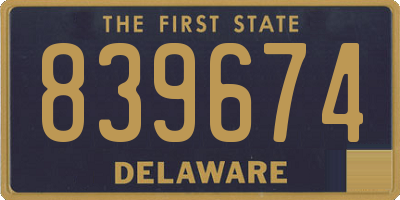 DE license plate 839674