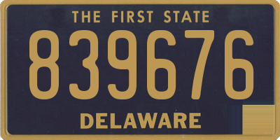 DE license plate 839676