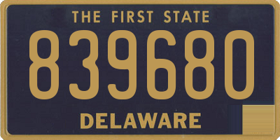 DE license plate 839680