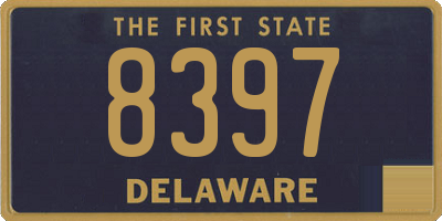 DE license plate 8397