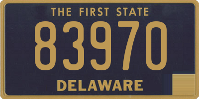 DE license plate 83970