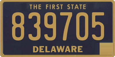 DE license plate 839705