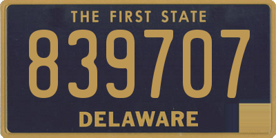 DE license plate 839707