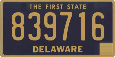 DE license plate 839716